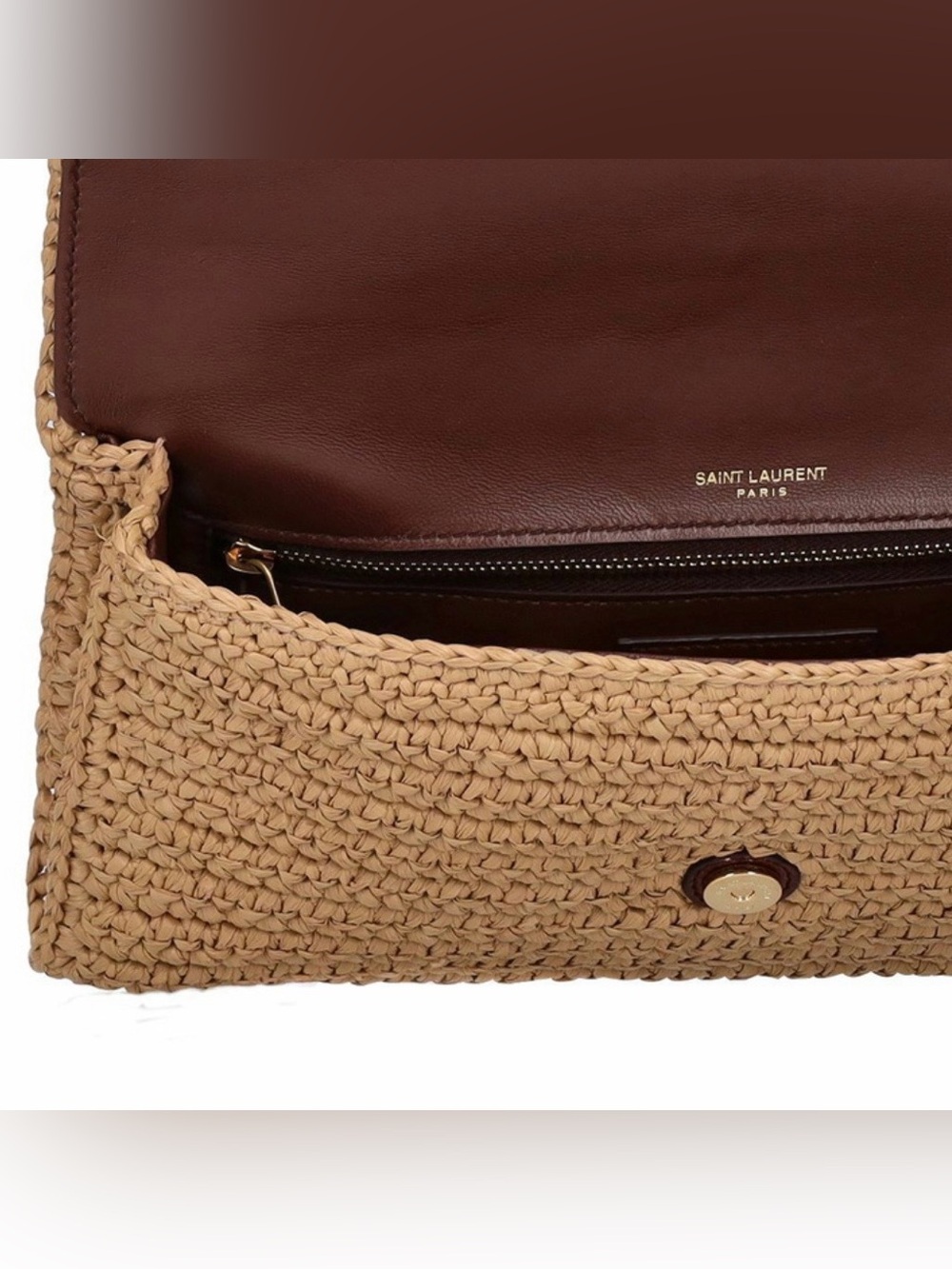 SAINT LAURENT Kate 99 tassel raffia shoulder bag crossbody bag clutch - Picture 8 of 11